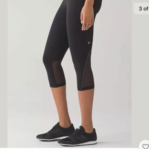 Lululemon Free Runner Crop Tights mesh